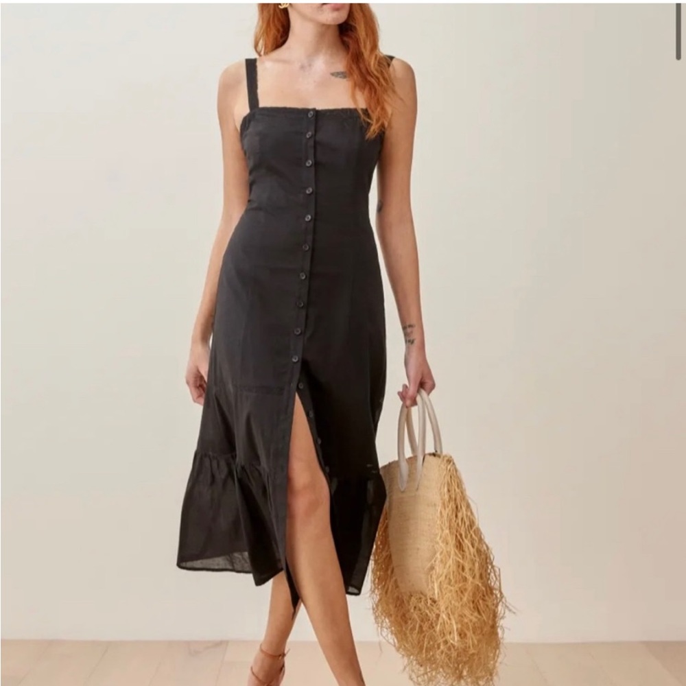 NWT Reformation Dianne Button-Up Midi Dress
